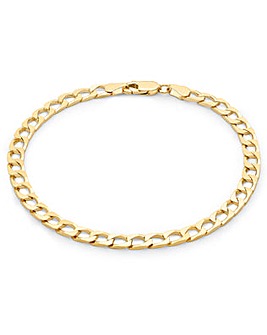 Gents 9 Carat Gold Square Curb Bracelet