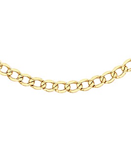 Gents 9 Carat Gold Flat Curb Chain