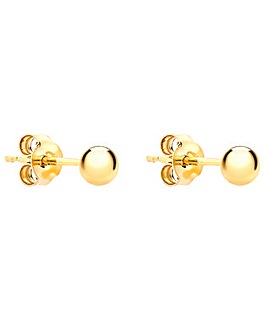 9 Carat Gold Small Ball Stud Earrings