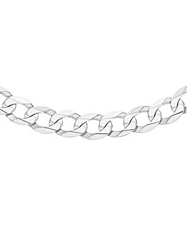 Gents Sterling Silver Flat Curb Chain