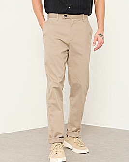 FatFace Bosbury Pique Chino Regular Length - Stone