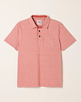 FatFace Elm Stripe Polo (Regular & Tall) - Rust