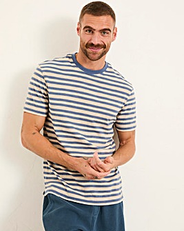 FatFace Variegated Stripe T-Shirt (Regular & Tall) - Denim Blue