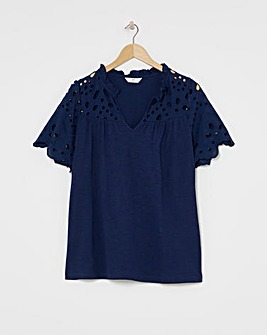 Julipa Cut Out Broderie Top
