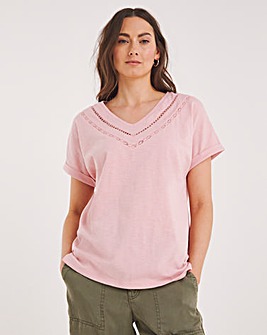 Julipa V-Neck Lace T-Shirt