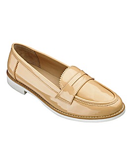 Heavenly Soles Patent Loafers Wide E Fit