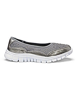 Cushion Walk Leisure Slip On Shoes Wide E Fit