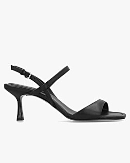 Radley Meadow Road Black Leather Heeled Sandals Standard Fit