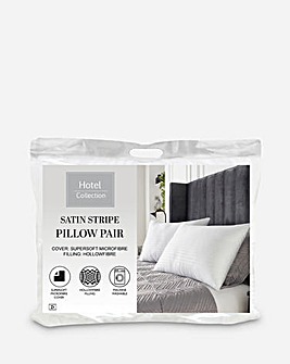 Hotel Collection Satin Stripe Pack of 2 Pillows