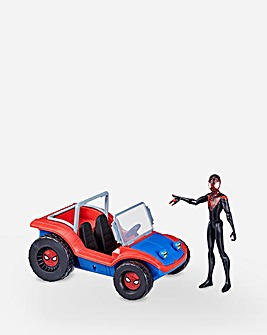 Marvel Spider-Man Spider-Mobile 6-Inch-Scale Vehicle with Miles Morales Figure