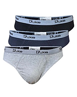 D555 Pack Of 3 Cotton Brief (Black, Grey, Navy)