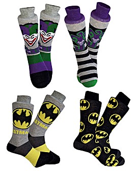 Mens Batman Joker 4pk Gift Socks