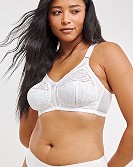 Pretty Secrets Dotty Full Cup Non Wired White Bra B-G - White