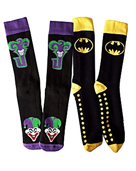 Batman Joker 2pk Slipper Socks