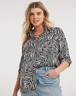 Zebra Relaxed Viscose Shirt