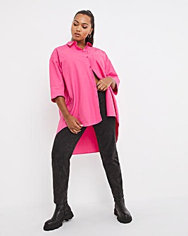 Relaxed Pocket Front Longline Shirt