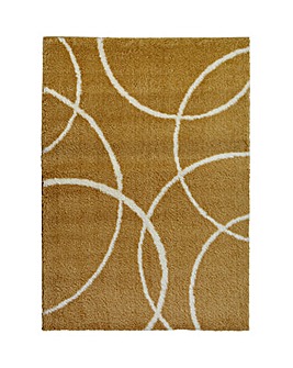 Snug Shaggy Cozy Circles Rug