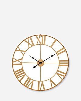 60cm Genova Gold Metal Clock