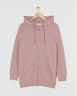The Blush Longline Zip Hoodie
