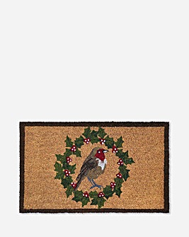 My Mat Christmas Robin Coir Doormat