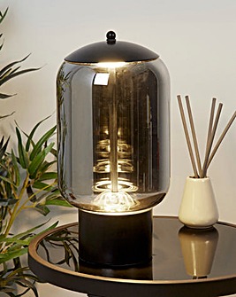 Smoke Glass LED Table Lamp