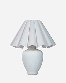 Ceramic Lamp With Scallop Edge Shade