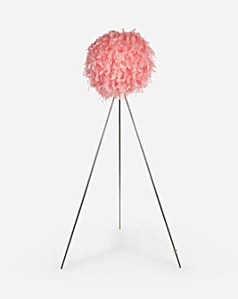 Blush Feather Tripod Floor Lamp