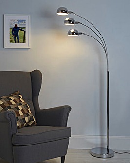 Chrome 3 Light Floor Lamp