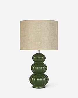 Green Glazed Ceramic Table Lamp