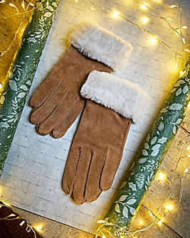 Fatface Real Suede Gloves