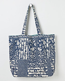 Fatface Navy Reversible Tote Bag