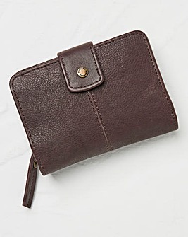 Fatface Etta Leather Foldover Zip Purse