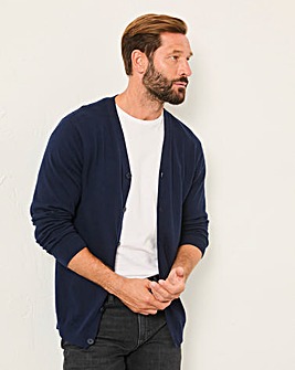 FatFace Rye Knitted Cardigan (Regular & Tall) - Navy
