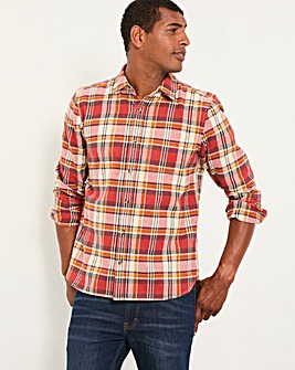 FatFace Routh Check Shirt (Regular & Tall) - Red