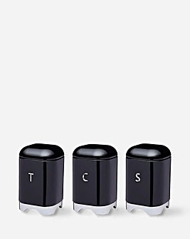 Lovello Set of 3 Canisters Black