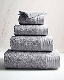 Eco Plush Recycled Cotton Towels Grey
