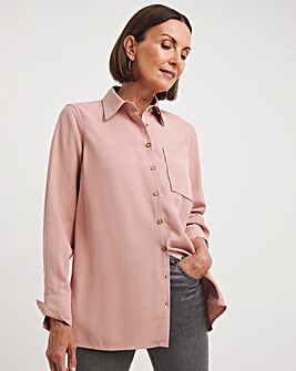 Pink Relaxed Twill Shirt