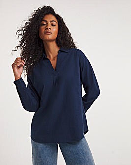 BRUSHED PULL OVER SHIRT