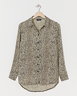 Dipped Back Viscose Shirt