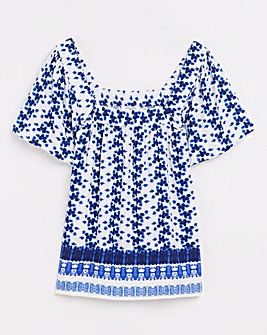 Square Neck Half Sleeve Top