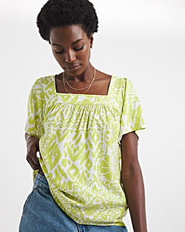 Square Neck Half Sleeve Top