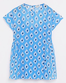 Chiffon Short Sleeve Smock Tee