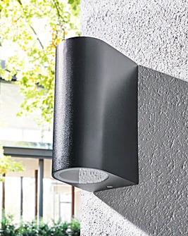 Black Up Down Outdoor Hardwired Light
