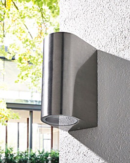 Silver Up Down Outdoor Hardwired Light