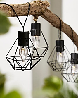 10 Geo Lantern Battery String Lights