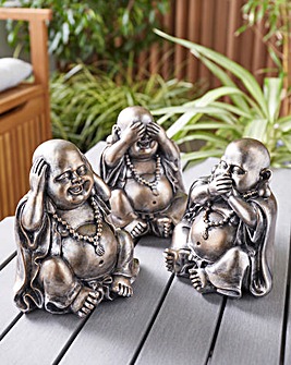 Set of 3 Buddha Figures
