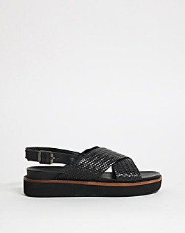 Leather Interweave Crossover Sandal EEE Fit