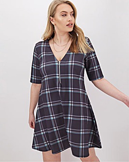 Pink Clove Zip Front Mini Dress