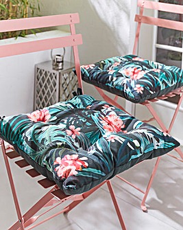 Set of 2 Tropical Outdoor Seat Pads
