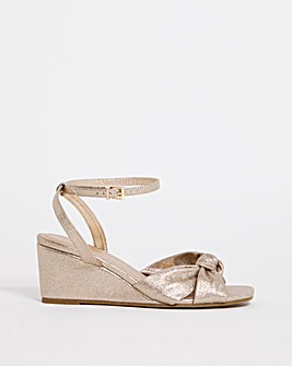 Joanna Hope Knotted Vamp Wedge Sandal E Fit